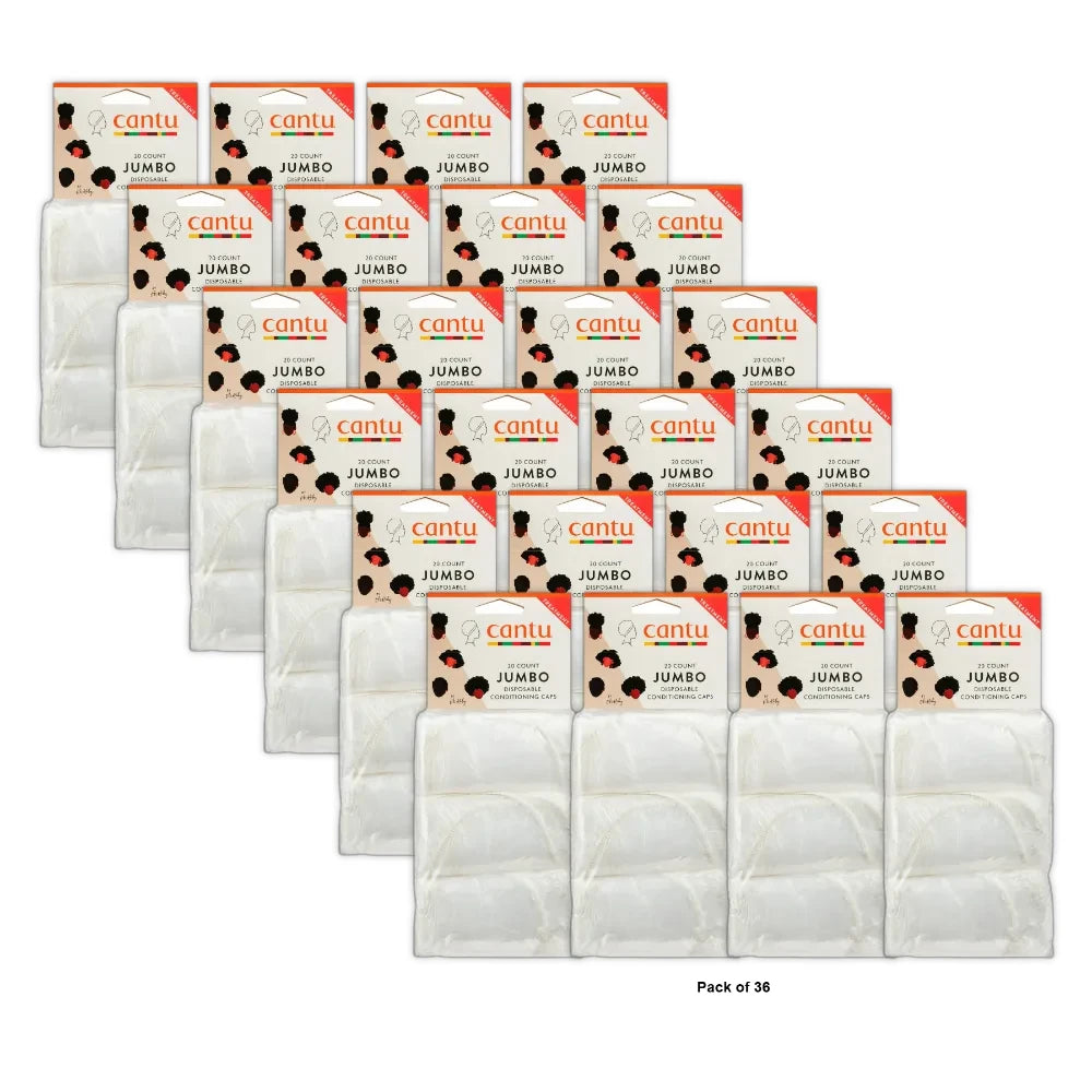 Cantu Jumbo Plastic Disposable Treatment & Shower Conditioning Caps 20 Ct (Pack of 36)
