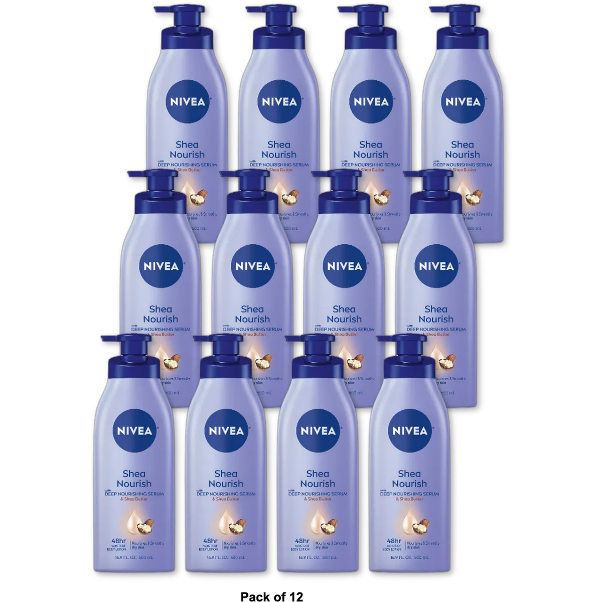 Nivea Smooth Daily Moisture Body Lotion 16.9Oz (Pack of 12)