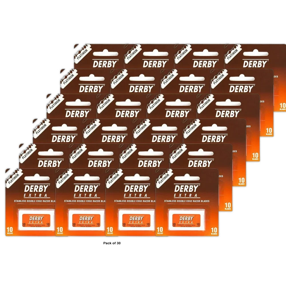 Derby Platinum Extra Double Edge Razor Blades 10ct (Pack of 30)