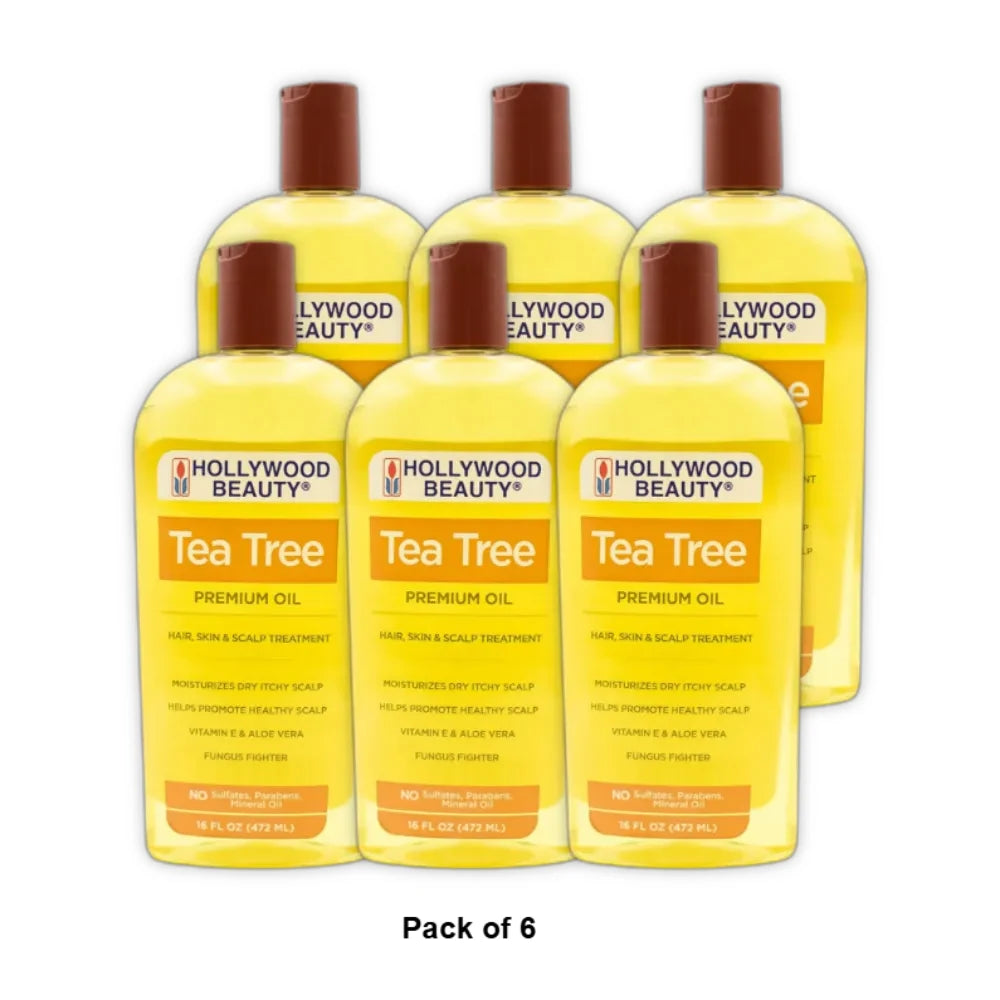 Hollywood Beauty Tea Tree Oil 16 oz (Pack of 6)