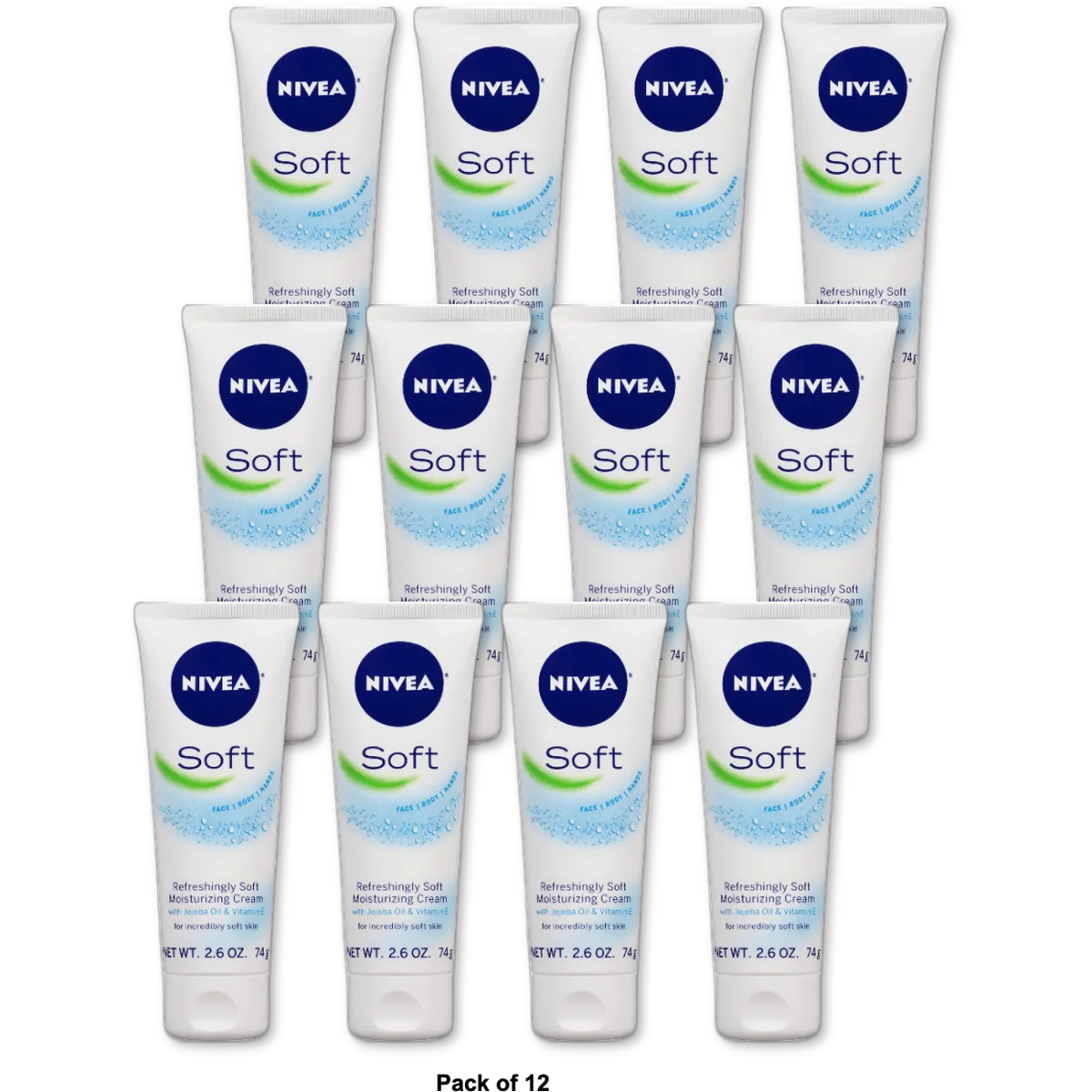 Nivea Soft Refreshingly Moisturizing Cream 2.6Oz (Pack of 12)