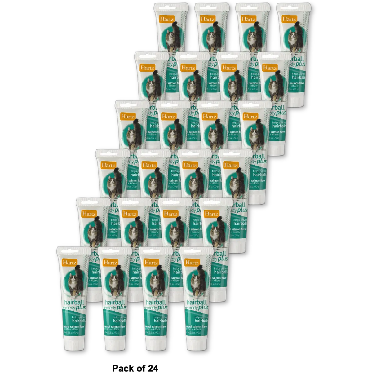 Hartz Hairball Remedy Plus Paste for Cats & Kittens Salmon 2.5Oz (Pack of 24)