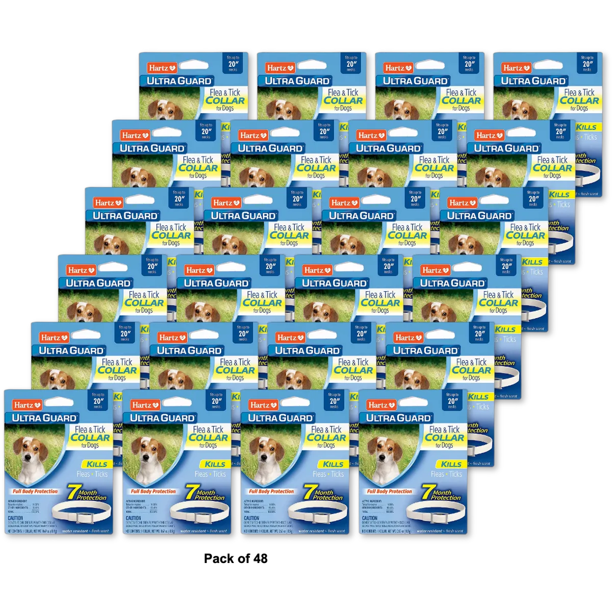 Ultra Guard Flea & Tick Collar for Dogs White Fresh Scent 1 collar 0.67Oz (Pack of 48)