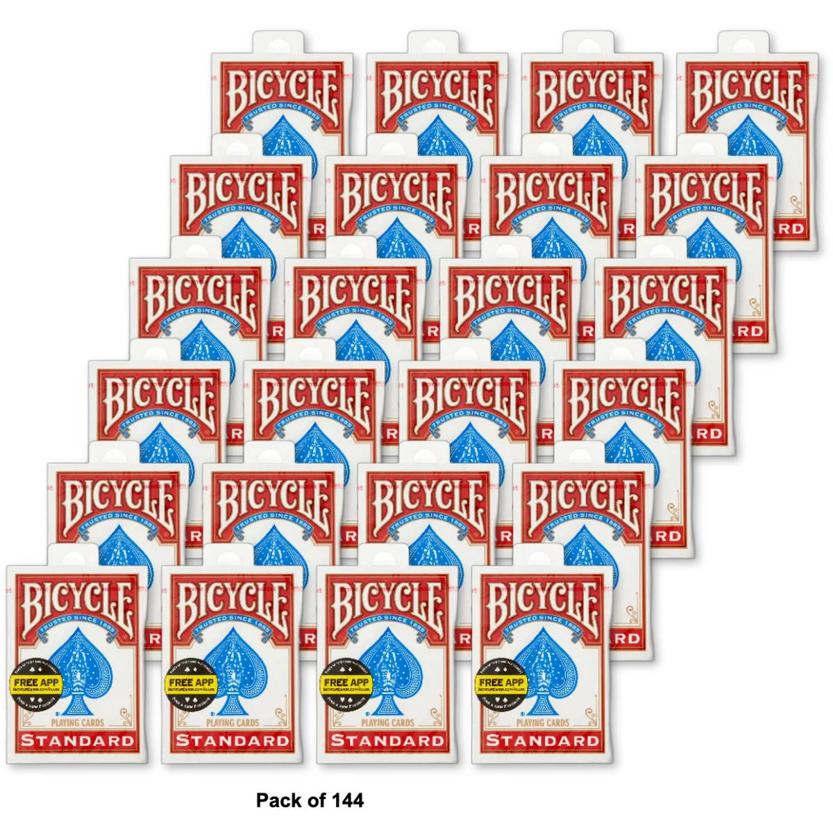 Bicycle Poker Size Standard Playing Cards 4Oz (Pack of 144)