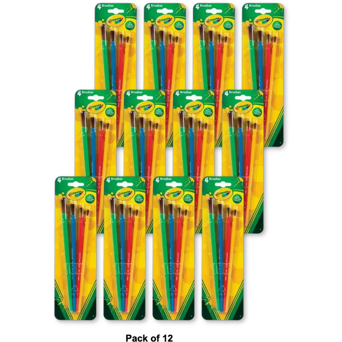 Crayola Paintbrush 4 Count 0.64Oz (Pack Of 12)