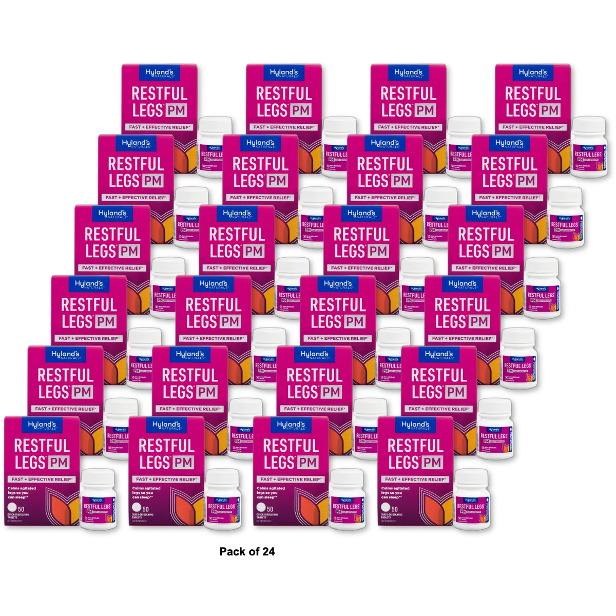 Hyland's Restful Legs PM Quick Dissolving Tablets50 Ea 2.46Oz (Pack of 24)