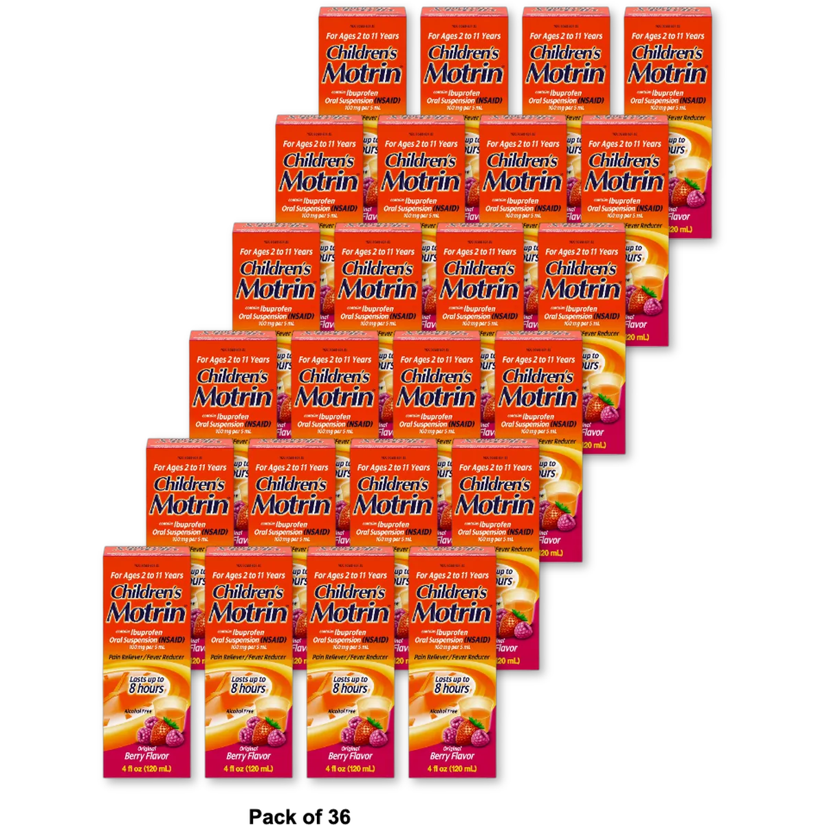 Motrin Childrens Ibuprofen Oral Suspension Original Berry 4Oz (Pack of 36)