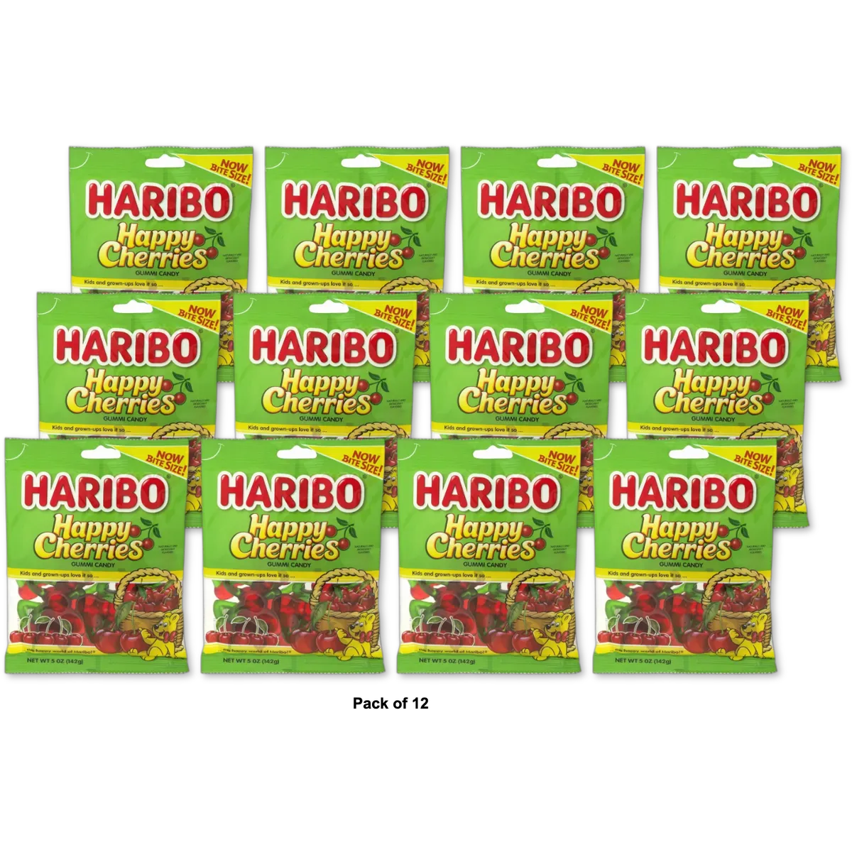 Haribo Happy Cherries Gummi Candies 5Oz (Pack of 12)