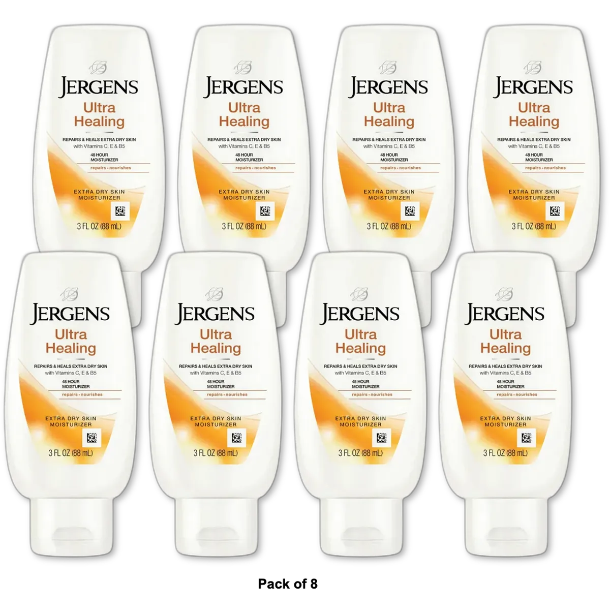 Jergens Ultra Healing Extra Dry Skin Moisturizer Lotion 3Oz (Pack of 8)