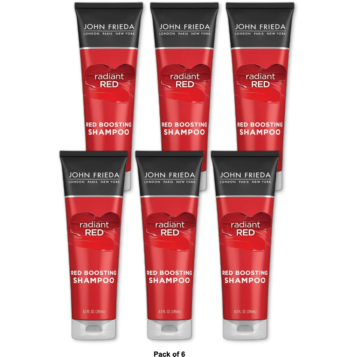 John Frieda Radiant Red Boosting Shampoo 8.3Oz (Pack of 6)