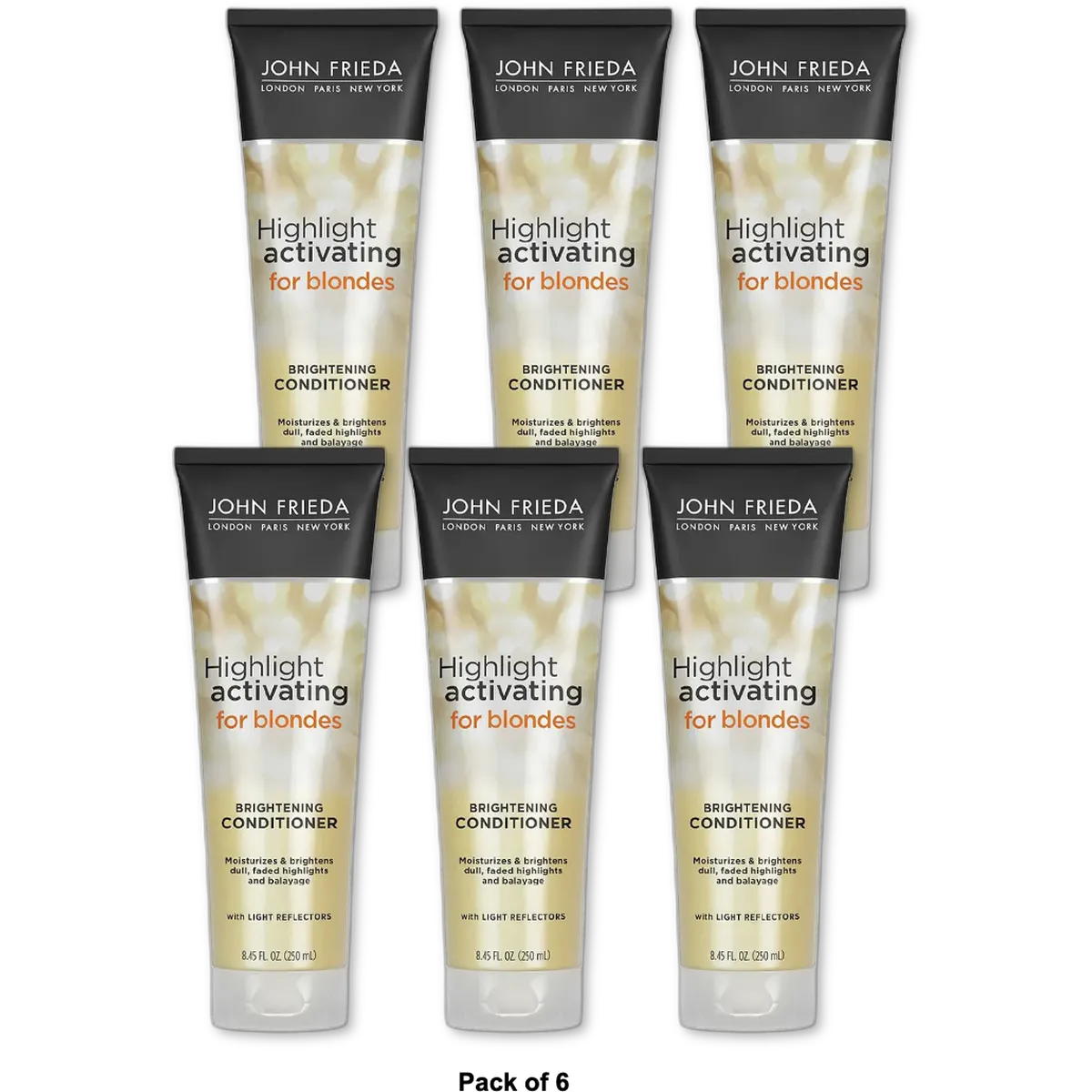 John Frieda Sheer Blonde Glistering Perfect Conditioner Platinum To Champagne 8.45Oz (Pack of 6)