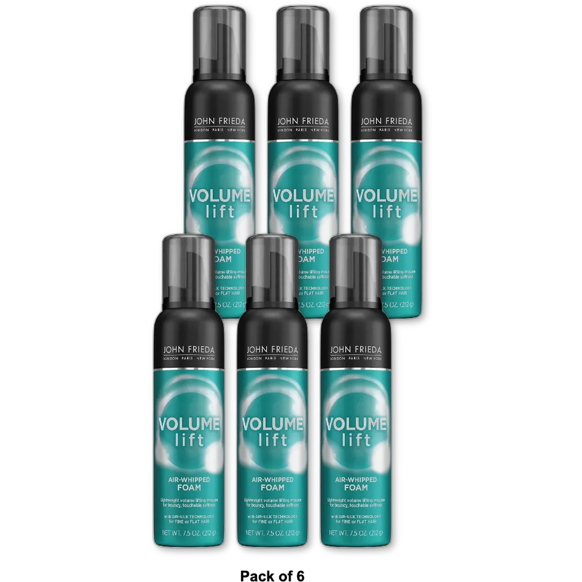 John Frieda Volume Lift Air Whipped Foam 7.5Oz (Pack of 6)