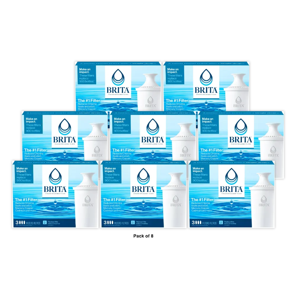 Brita Water Filter Refills For Great Tasting Water 10.02Oz (Pack of 8)