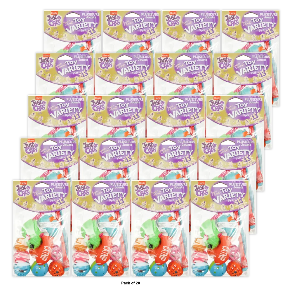 Hartz Just For Cats Cat Toy Variety Pack 2.4Oz (Pack of 20)