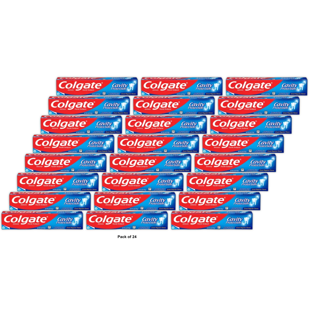 Colgate Cavity Protection Fluoride Toothpaste 6Oz (Pack of 24)