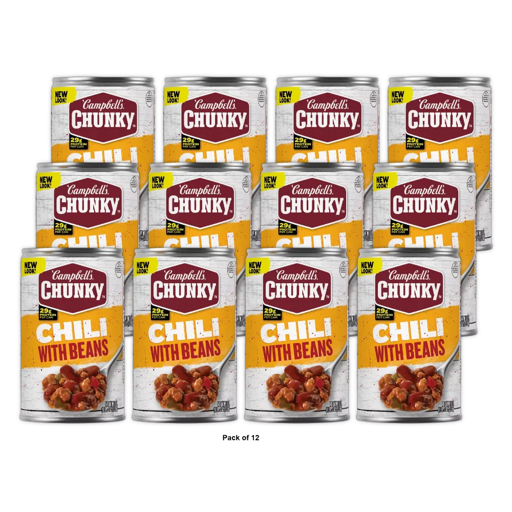 Campbell’s Chunky Chili with Beans, 19 oz (Pack of 12)