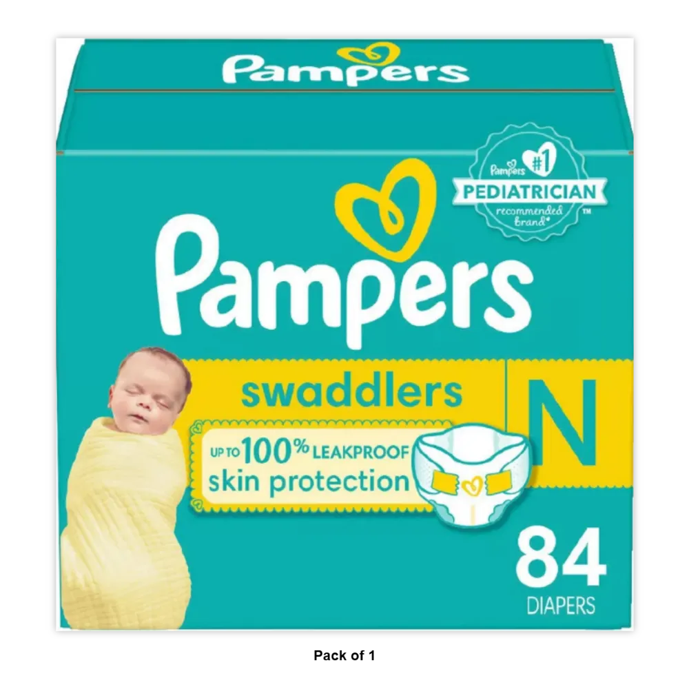 Pampers Swaddlers Newborn Diaper Size 0 66.4Oz (Pack of 1)