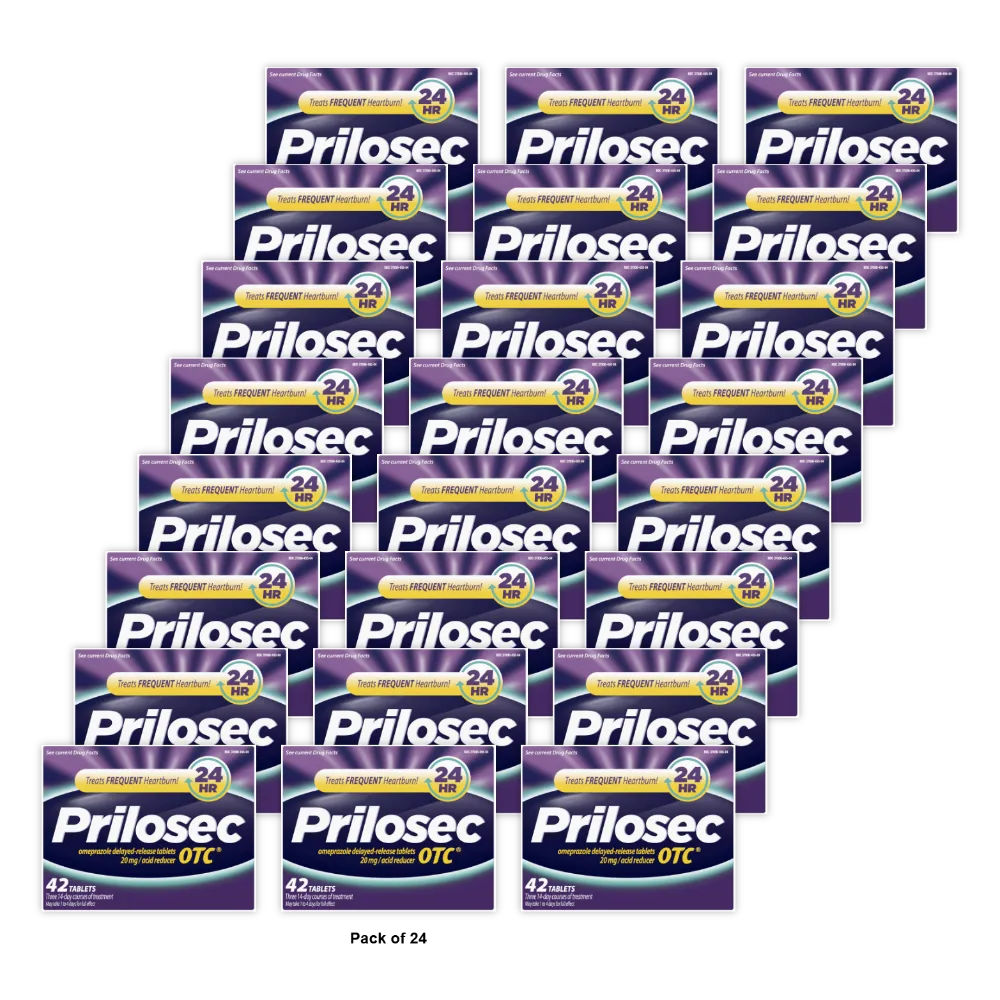 Prilosec Otc Acid 20Mg Reducer Tablets42 Ea 2.5Oz (Pack of 24)