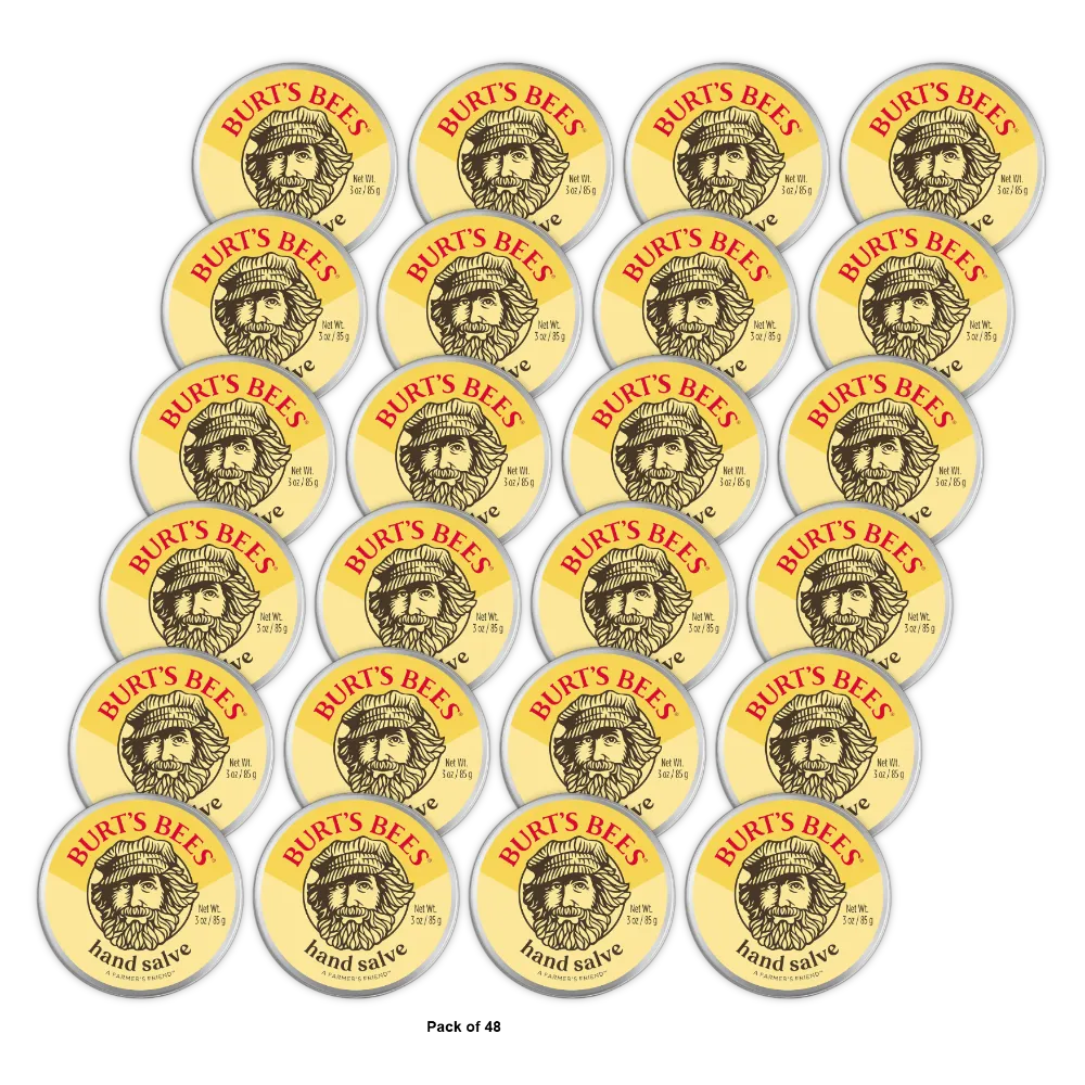 Burt's Bees Hand Salve, Hand Cream for Dry Skin, Herbal, 3 oz (Pack of 48)