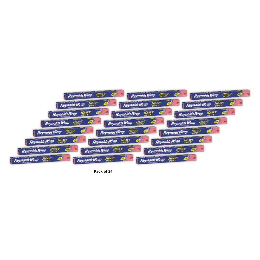 Reynolds Wrap Aluminum Foil Heavy Duty 18 Inch 37.5 Square Feet (Pack Of 24)
