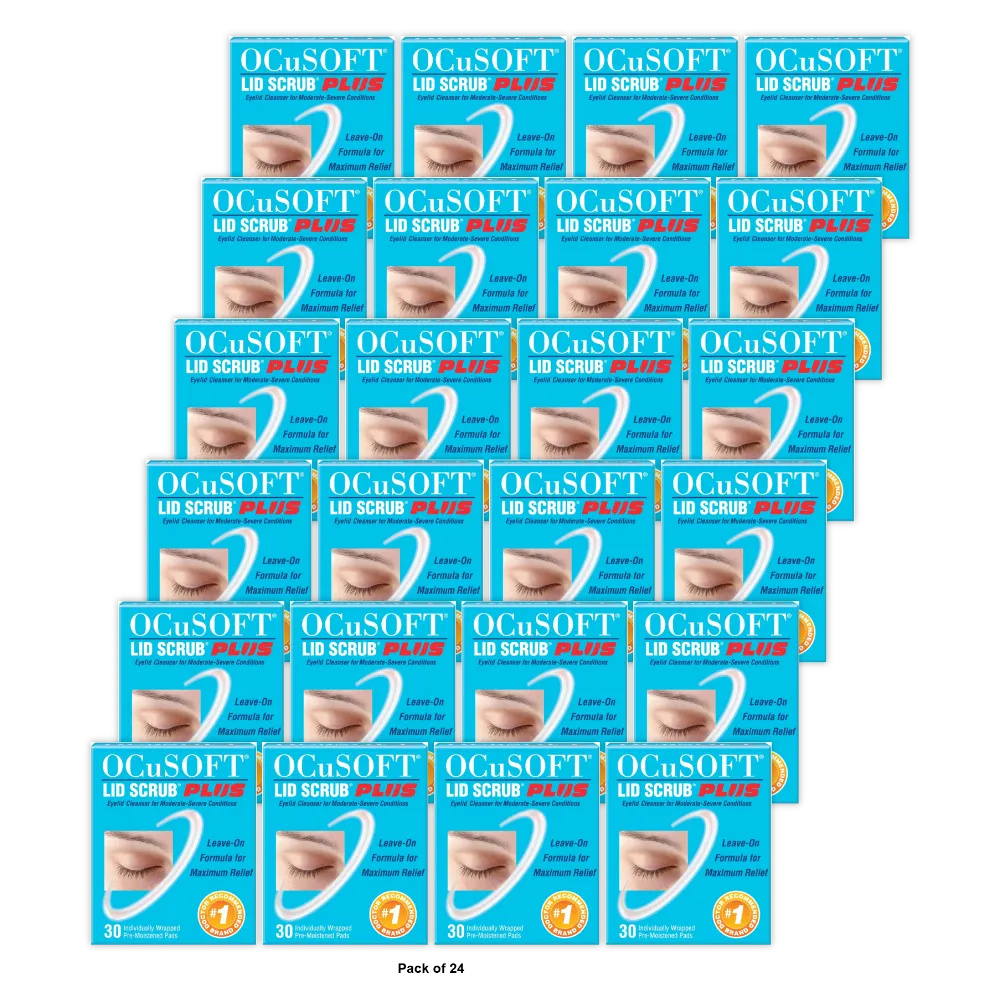 Ocusoft Eyelid Scrub Pre-Moistened Pads Plus30 / Box 1.13Oz (Pack of 24)