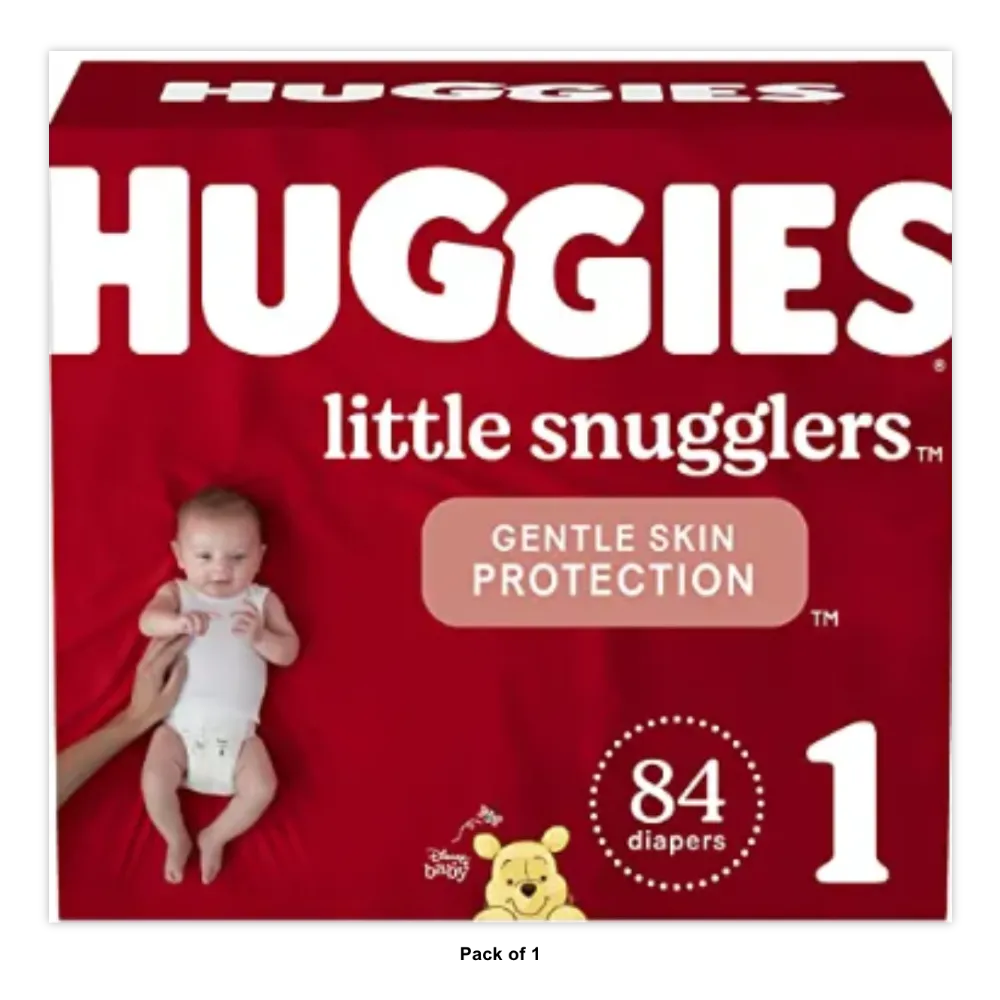 Huggies Little Snugglers Baby Diapers Size 1 84 Count 80oz (Pack of 1)