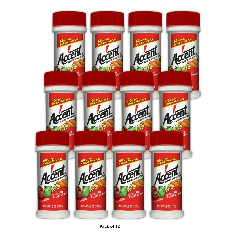 Accent All Natural Flavor Enhancer 4.5Oz (Pack of 12)