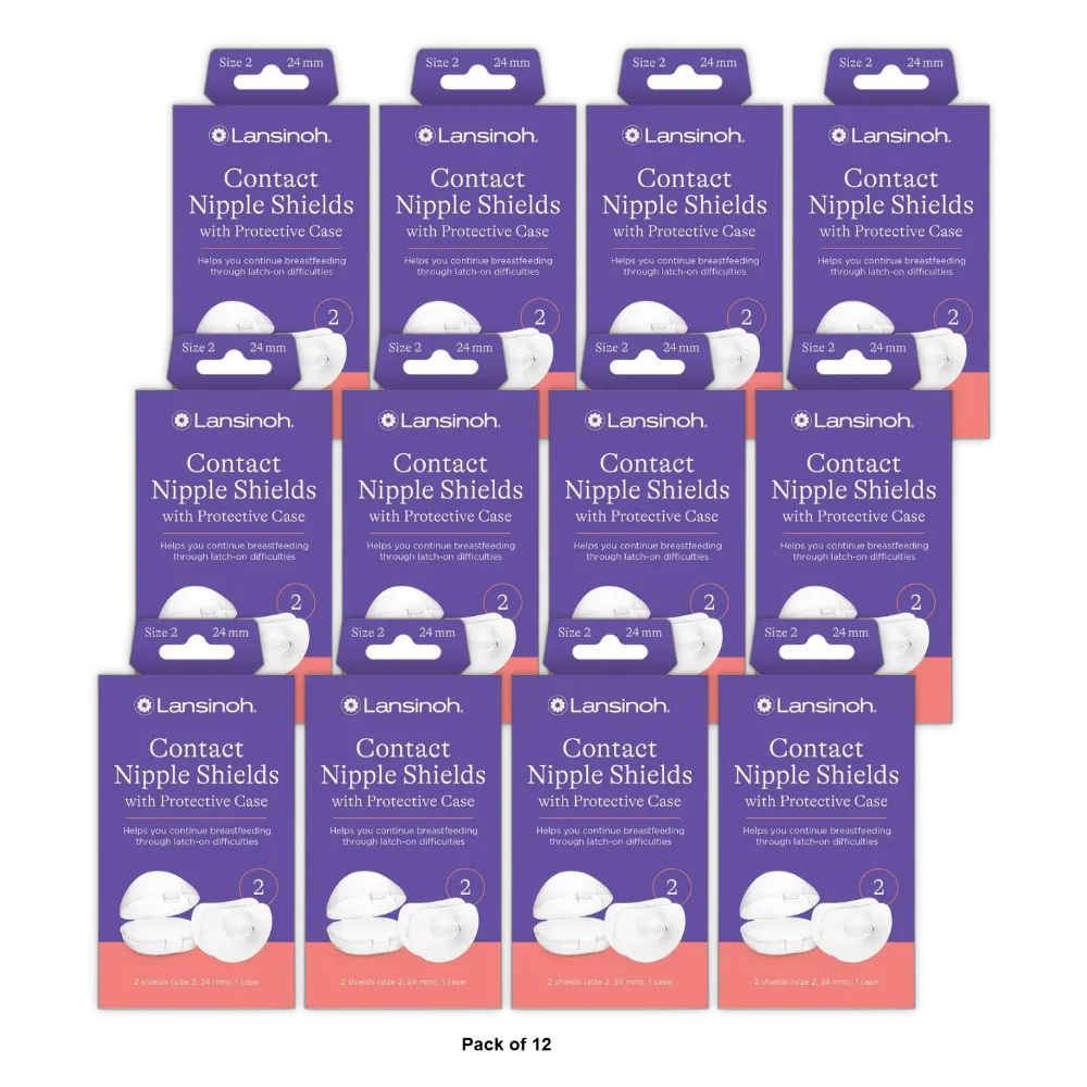 Lansinoh Contact Nipple Shields 24 mm 2 ea 2.08oz (Pack of 12)