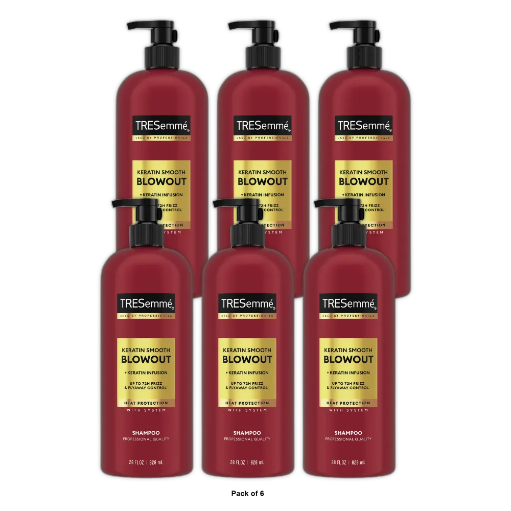 TRESemme Cruelty-Free Keratin Smooth Shampoo 28 Oz (Pack of 6)