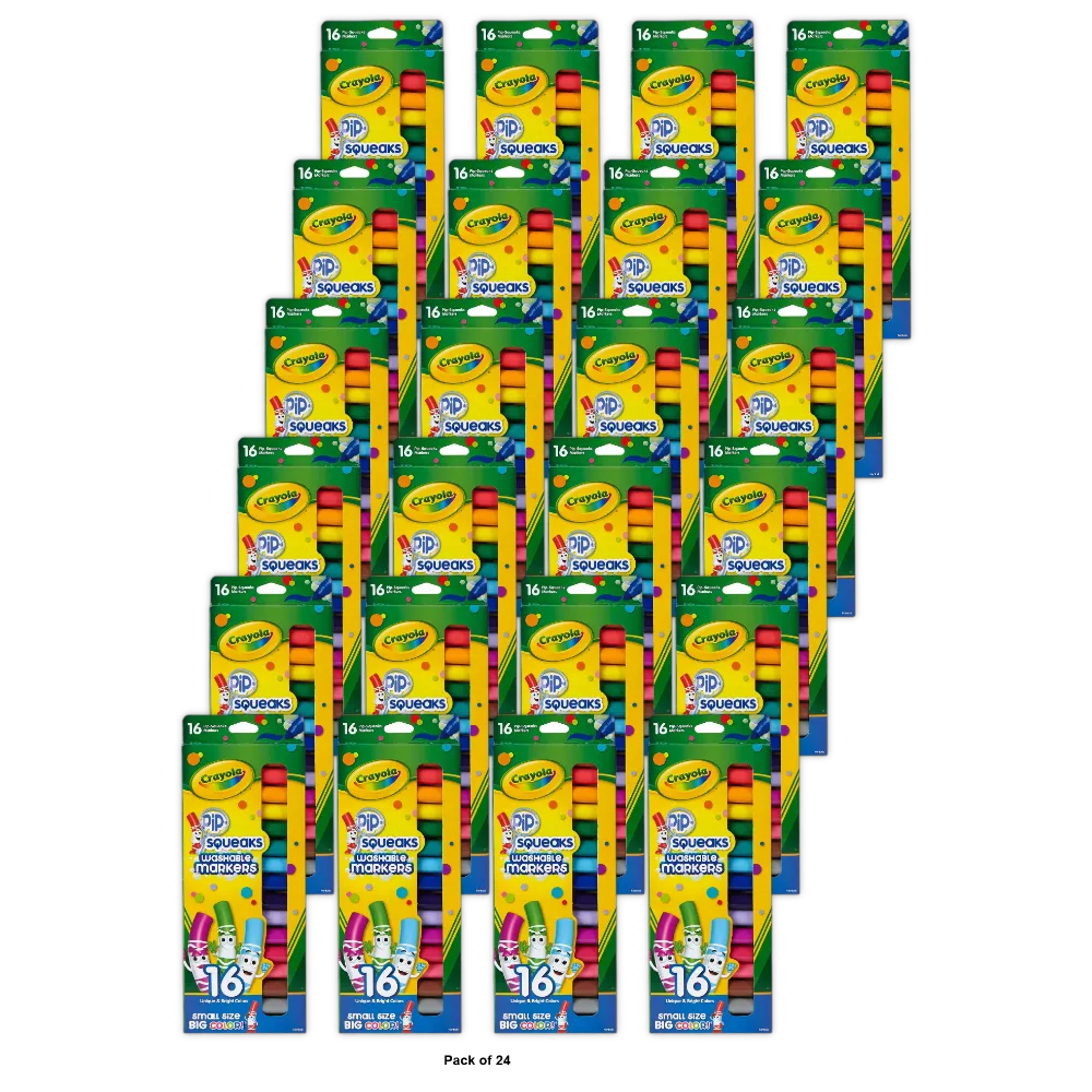 Crayola Pip-Squeaks Washable Markers16/Pack 3.52oz (Pack of 24)