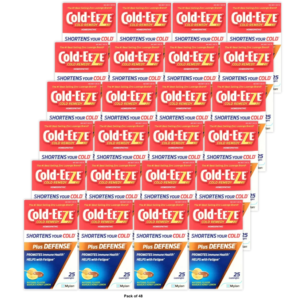 Cold-Eeze Plus Defense Manuka Honey Lemon Lozenges 3.36oz (Pack of 48)