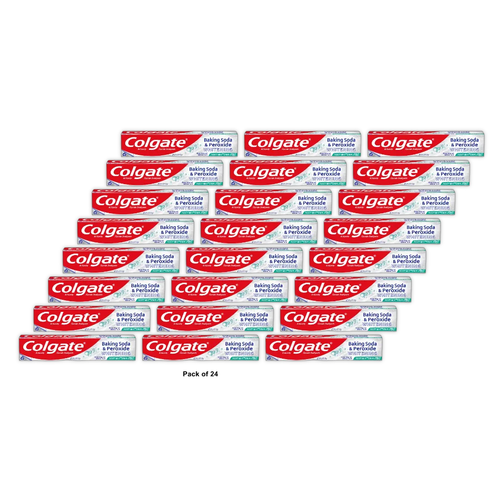 Colgate Baking Soda and Peroxide Whitening Gel Toothpaste Frosty Mint 6Oz (Pack of 24)