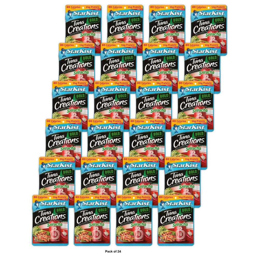 StarKist Tuna Creations Bold, Sriracha, 2.6 oz Pouch (Pack of 24)