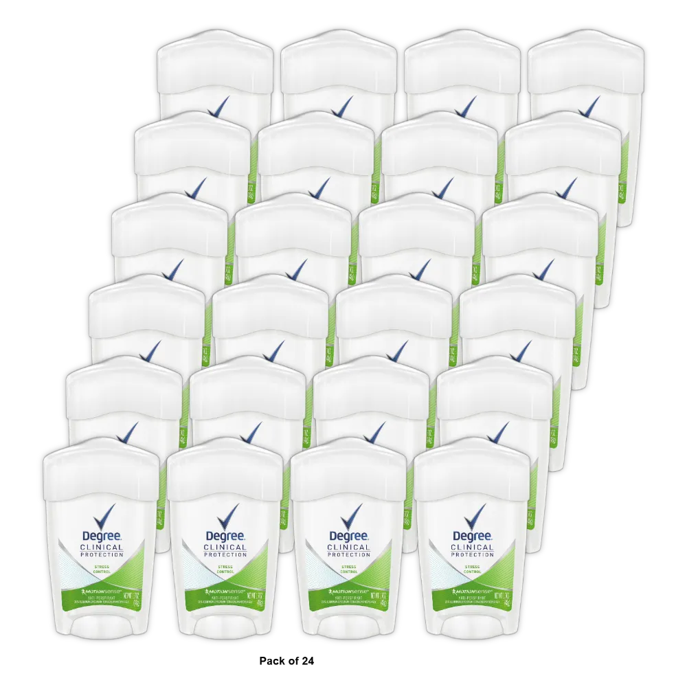 Degree Women Stress Control Clinical Antiperspirant And Deodorant 1.7Oz (Pack of 24)