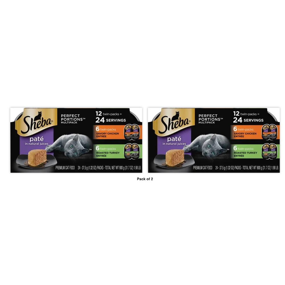 Sheba Perfect Portions Chicken &Amp; Turkey 2.6 Oz (Pack Of 2)