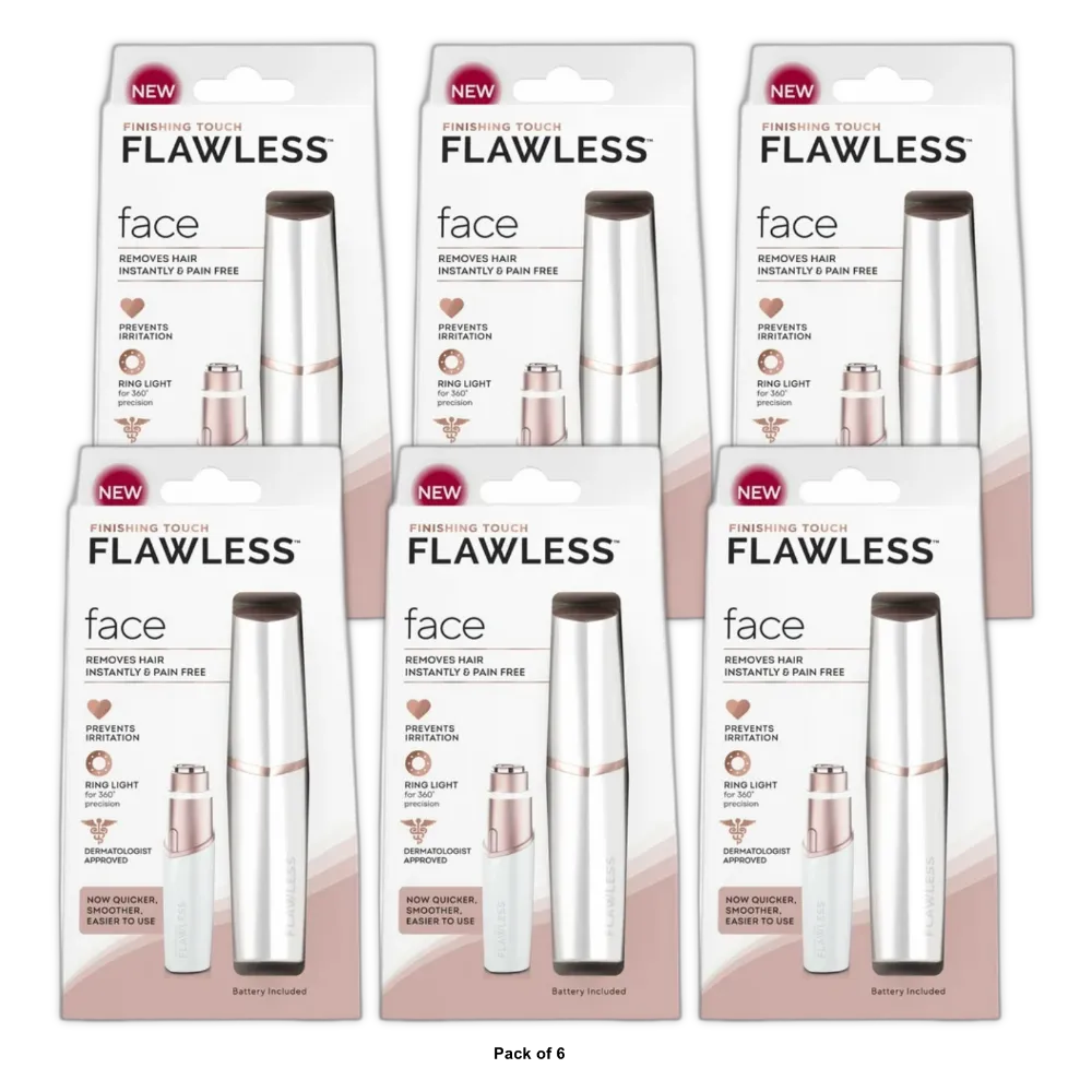 Flawless Face Shaver White 2.4Oz (Pack Of 6)
