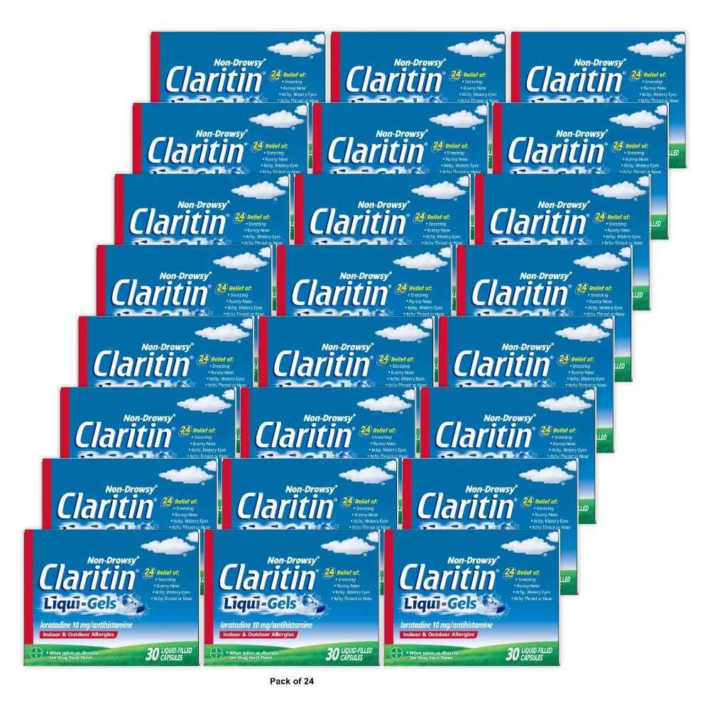 Claritin Liqui-Gels Non-Drowsy 24 Hrs Allergy Relief Tablets 8.47oz (Pack of 36)