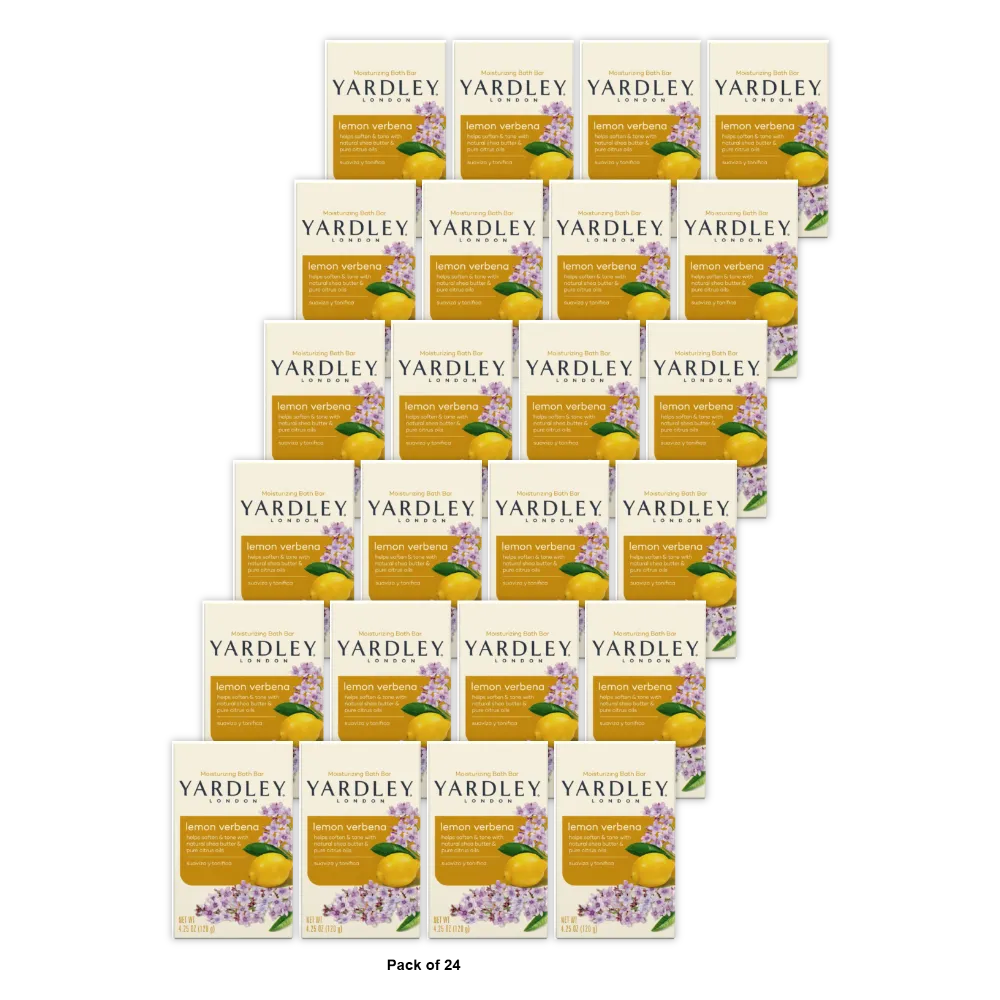 Yardley London Naturally Moisturizing Bar Lemon Verbana With Shea Butter4.25Oz (Pack of 24)