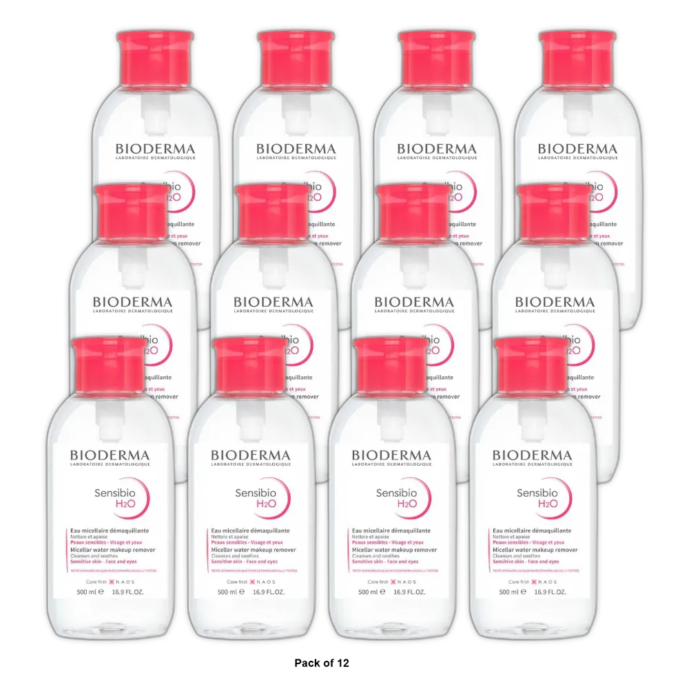 Bioderma Sensibio H2O Micellar Water 16.9 oz (Pack of 12)
