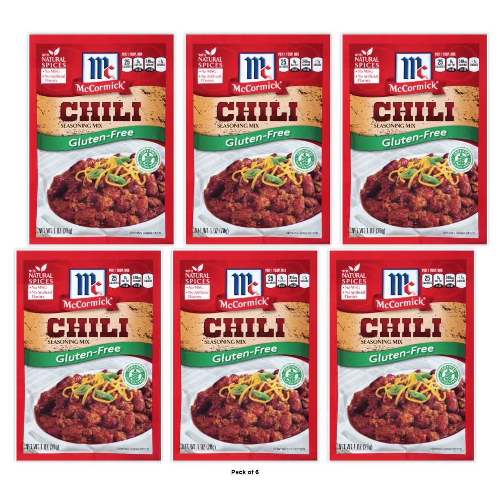 Mccormick Gluten-Free Chili Seasoning Mix ? 1 Oz (Pack Of 12)