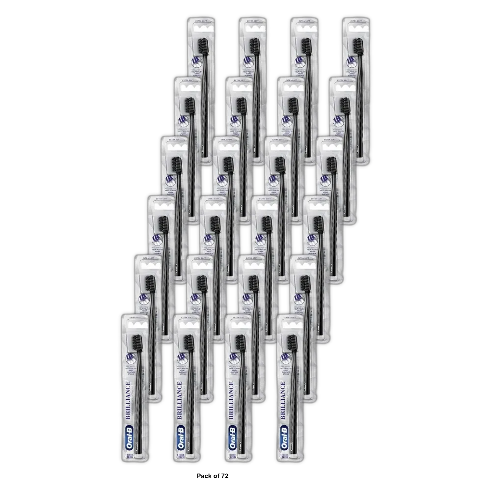 Oral-B Brilliant White Toothbrush ? Extra Soft ? 1 Count 0.96oz (Pack of 72)