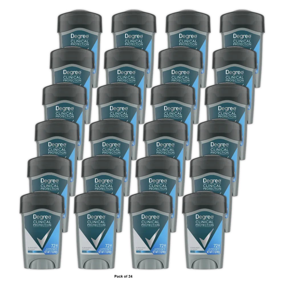 Degree Men Clinical + Antiperspirant And Deodorant Clean1.7Oz (Pack of 24)
