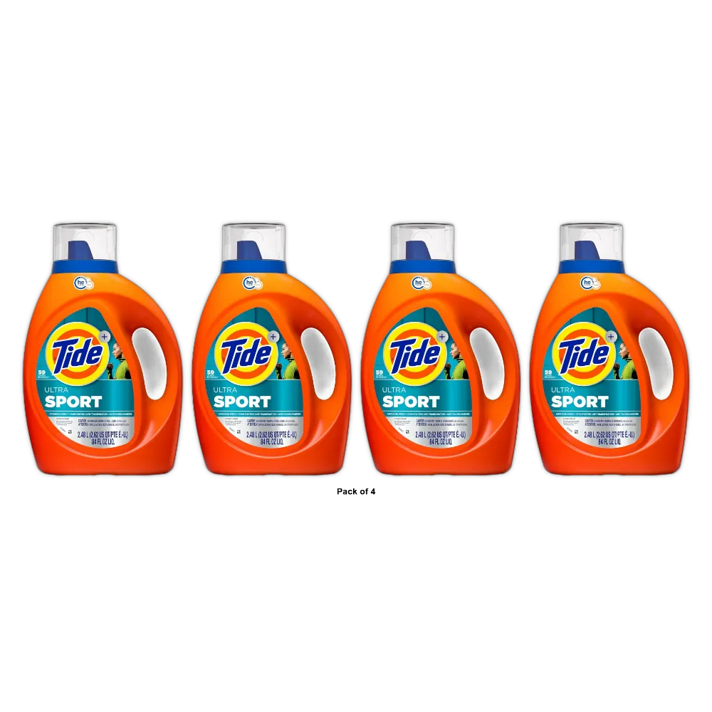 Tide Liquid Detergent Spring Febreze 84oz (59 Loads) (Pack of 4)