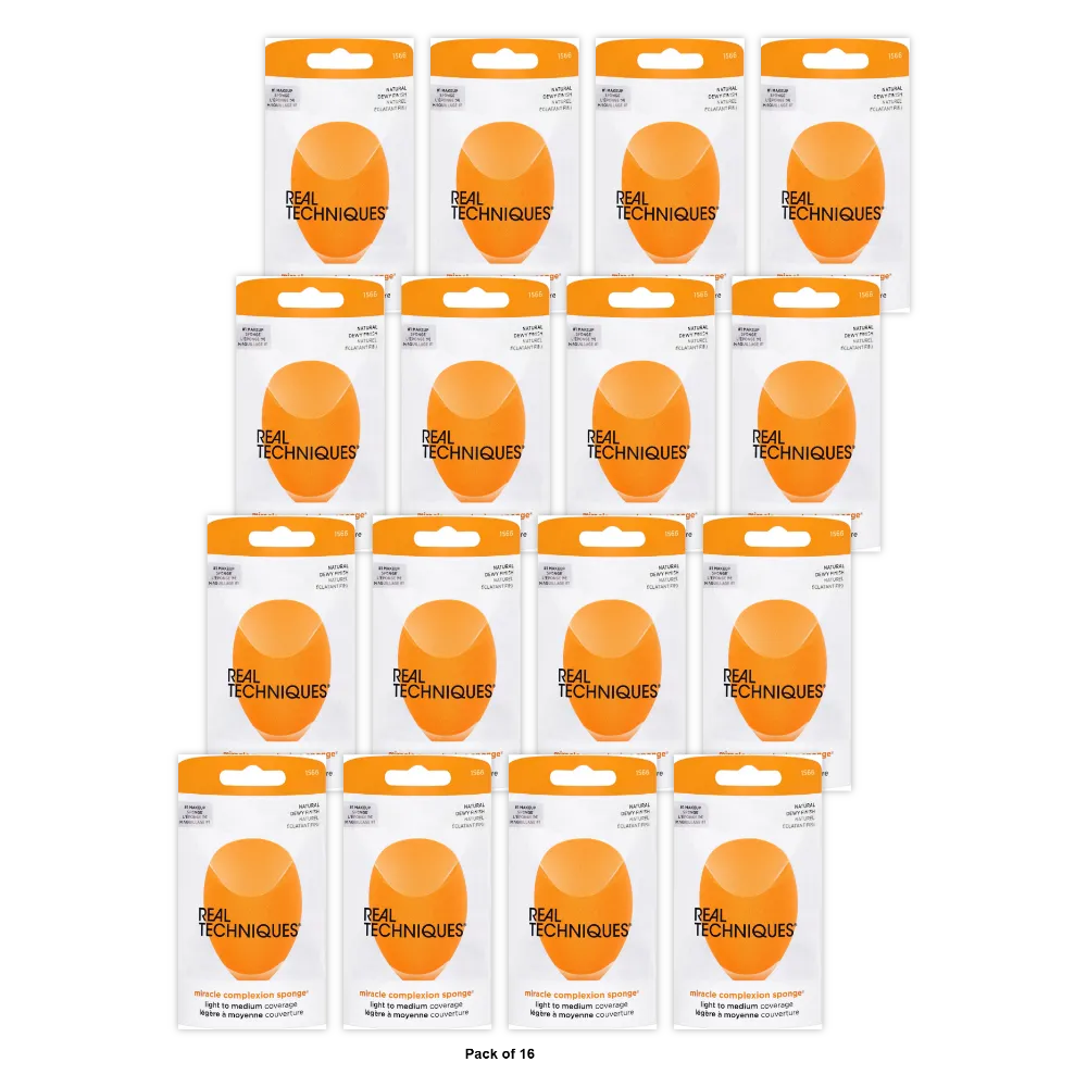 Real Techniques Face Miracle Complexion Sponge 0.88Oz(Pack Of 16)