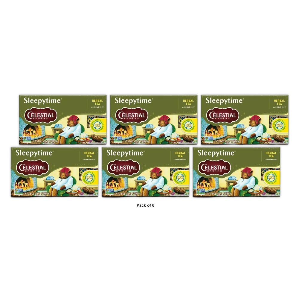 Celestial Seasonings Sleepytime Natural Herb Tea 20 Bags 2.6Oz (Pack Of 6)