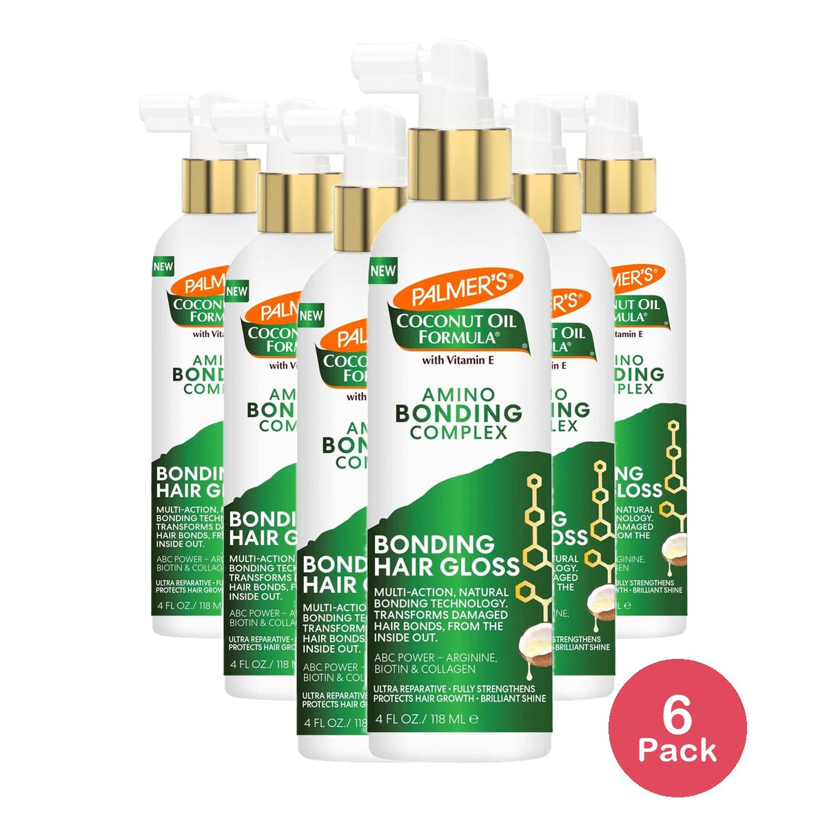 Palmer's Coconut Oil Formula Bonding Hair Gloss 4.0 fl. oz. 4 Fl. Oz (Pack of 6)