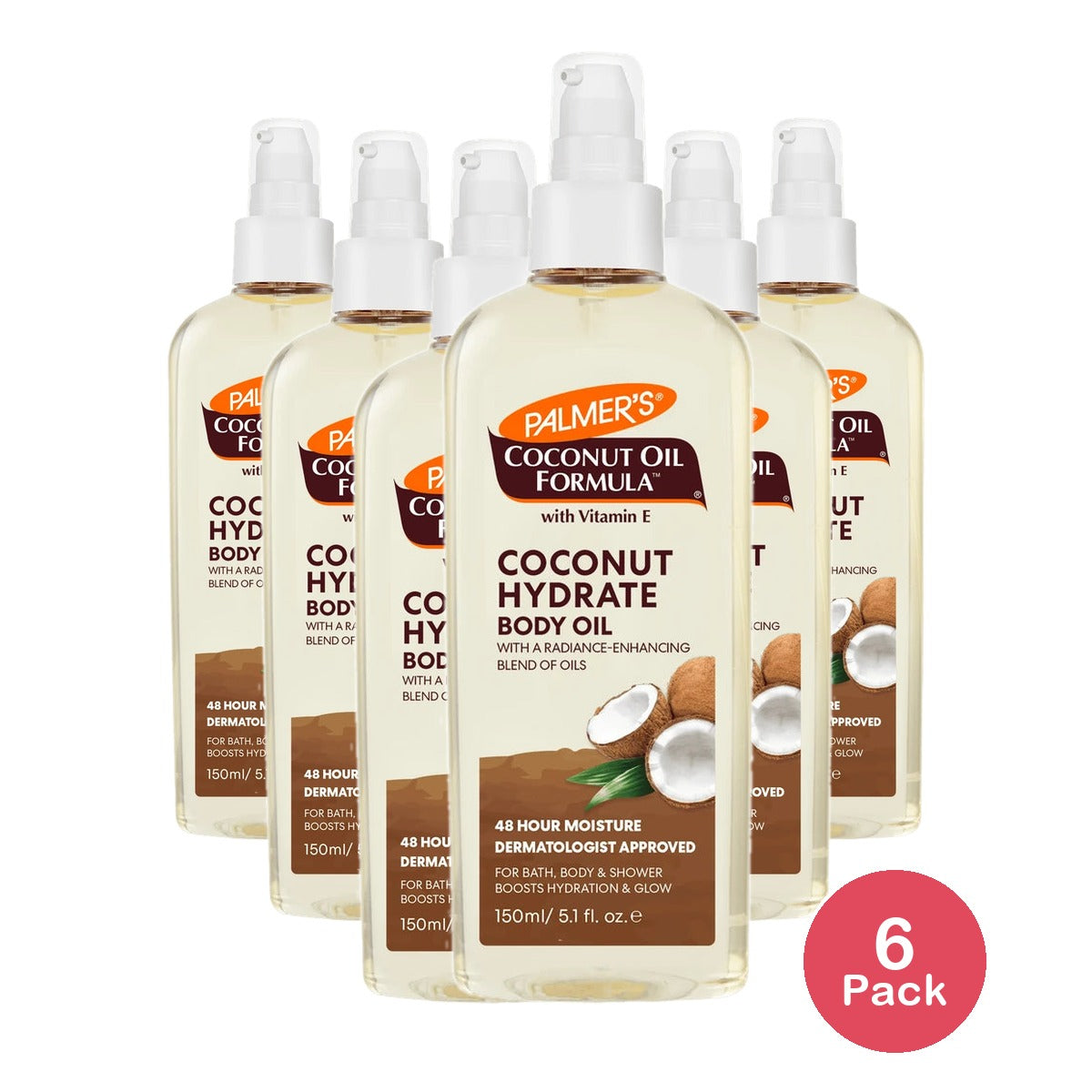 Palmers Coconut Oil Body Oil - 5.1oz 5.1 Oz (Pack of 6)
