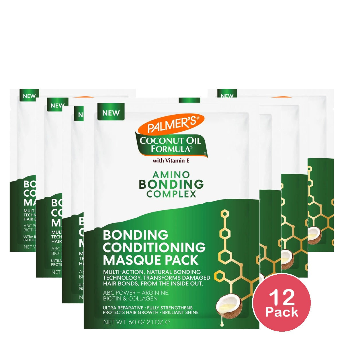 Palmer's Coconut Oil Formula Amino Bonding Complex Bonding Conditioning Masque P 2.1 Oz (Pack of 12)