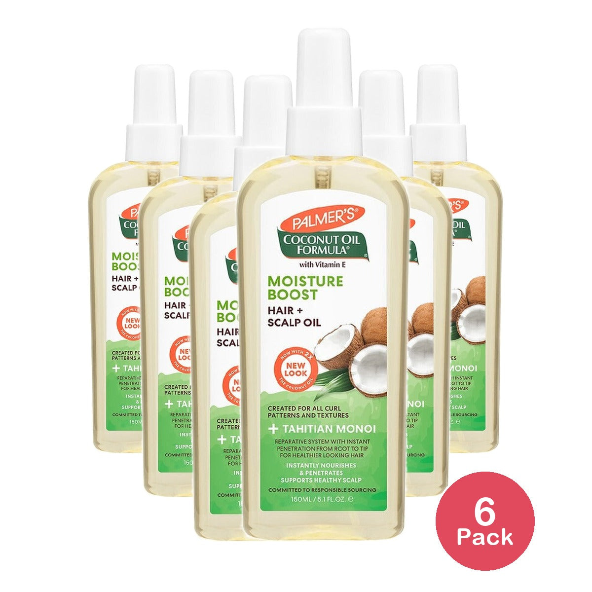 Palmer's Coconut Oil Formula Hair + Scalp Spray 5.1 Oz (Pack of 6)