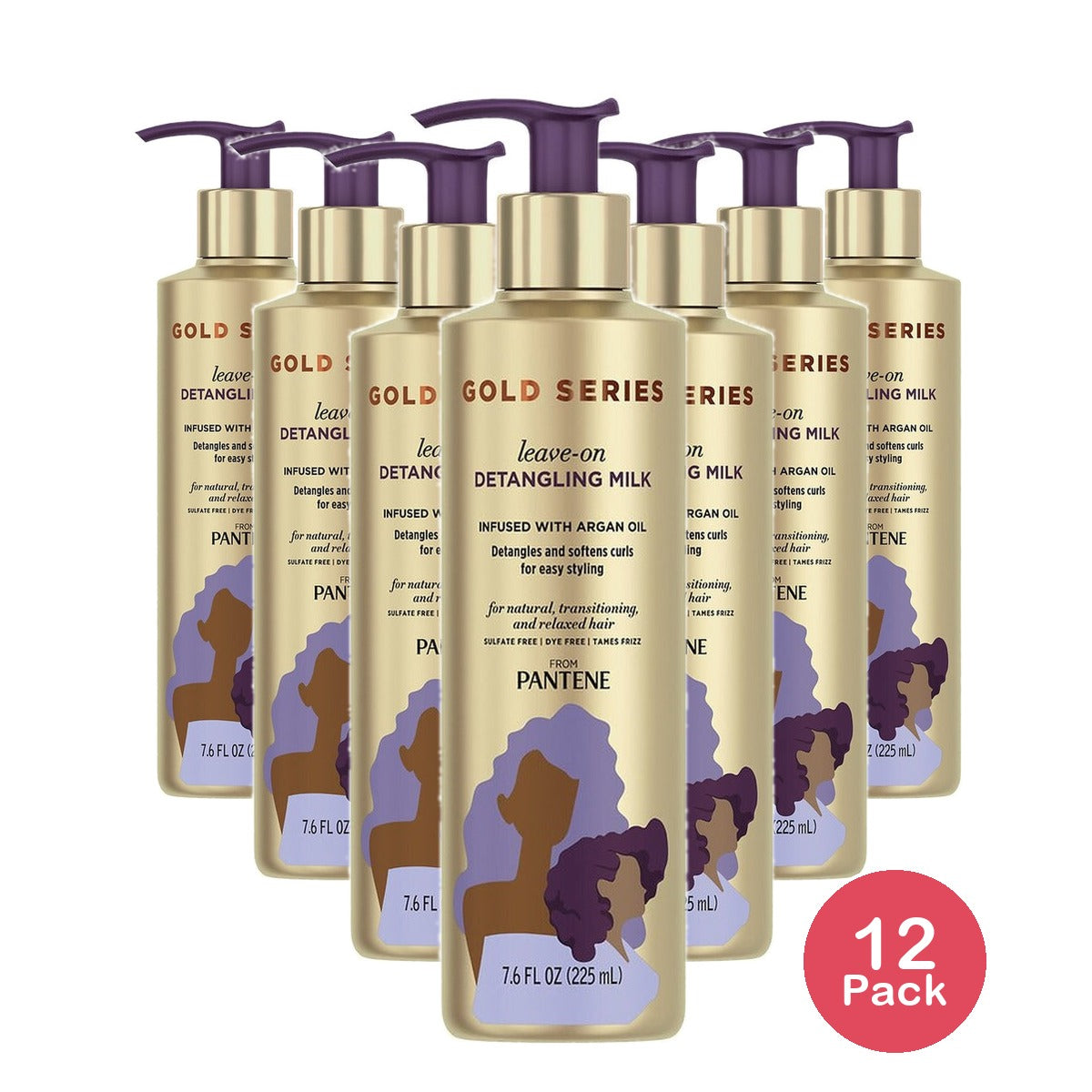 Pantene Gold Series Leave-On Detangling Milk 7.6 Oz (Pack of 12)